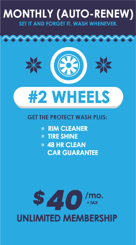 $20, Includes: Hand Prep, Hand-Dry Finish, Bug-Free Guarantee, Free Vacuums, Hand-Dry Door Jambs, Under-body Spray, Rain Repellent, Hot Wax, Rim Cleaner, Tire Shine, Total Body Protectant, Mud Blasters, 48-Hour Clean-Car Guarantee